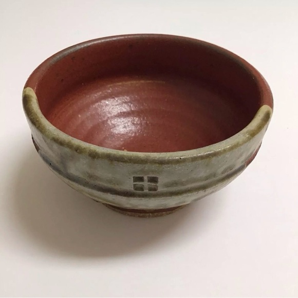 Japanese Studio Art Pottery SET OF 4 Tea Bowls Matcha Terra Cotta Brown Glaze - Picture 13 of 16